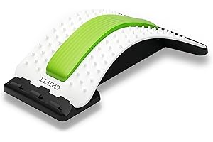 ChiFit Lumbar Back Pain Relief Device, Lumbar Back Stretcher, for Lower and Upper Back Massager and Support,Lumbar Support for Office Chair (Green)