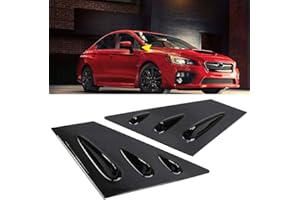 HIGH FLYING 2015-2020 2021 For Subaru WRX STi Window Scoop Louvers Cover ABS 2PCS (Glossy Black)