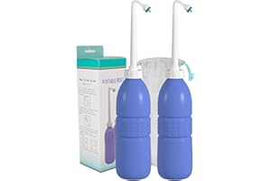 Hibbent 2 Pack Travel Bidet Bottle, Portable Bidet Sprayer, 620ml/650ml, Purple, For Personal Hygiene Care, On-The-Go Travel 
