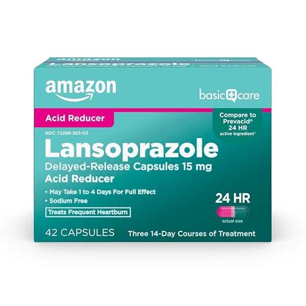 AMAZON BASIC CARE LANSOPRAZOLE DELAYED RELEASE CAPSULES, 15...