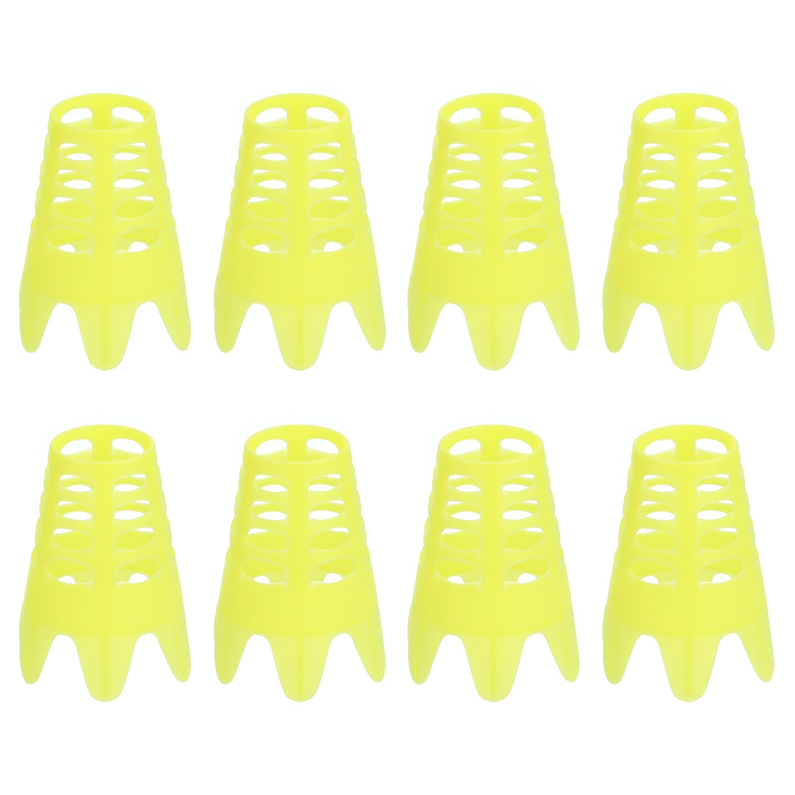 PATIKIL Golf Simulator Tees, 8 Pack Plastic Golf Tees Mat Practice Training for Outdoor Indoor Winter Turf Driving Range, Yellow