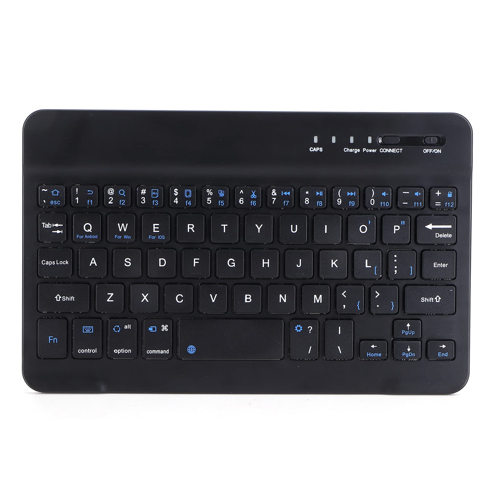 Sxhlseller Bluetooth Keyboard, Mini 7-Inch Ultra-thin Portable 59-Key Wireless Keyboard for Windows, Computer, Desktop, PC, Notebook - Black