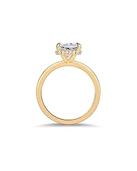 PAVOI 14K Yellow Gold Plated Radiant Cut Engagement