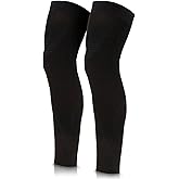 Vive Full Leg Compression Sleeves for Men & Women (Pair) - Knee, Calf, & Thigh Support Brace Wrap for Basketball, Football, Wrestling - Footless Long Running Accessories for Shin Splints (Large)