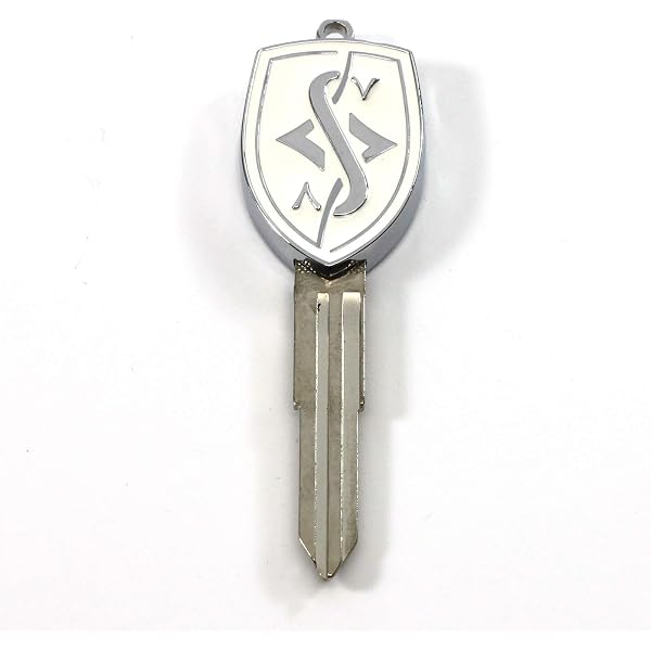Rotary13B1 Silvia Key Blank – Red Enamel With Chrome Details, Replacement Door/Ignition Key For Nissan S13 & S14