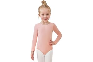 Girls Long Sleeve Leotard Ballet Gymnastics Bodysuit Outfit Kids Dance Costume (Toddler/Little/Big Kid)