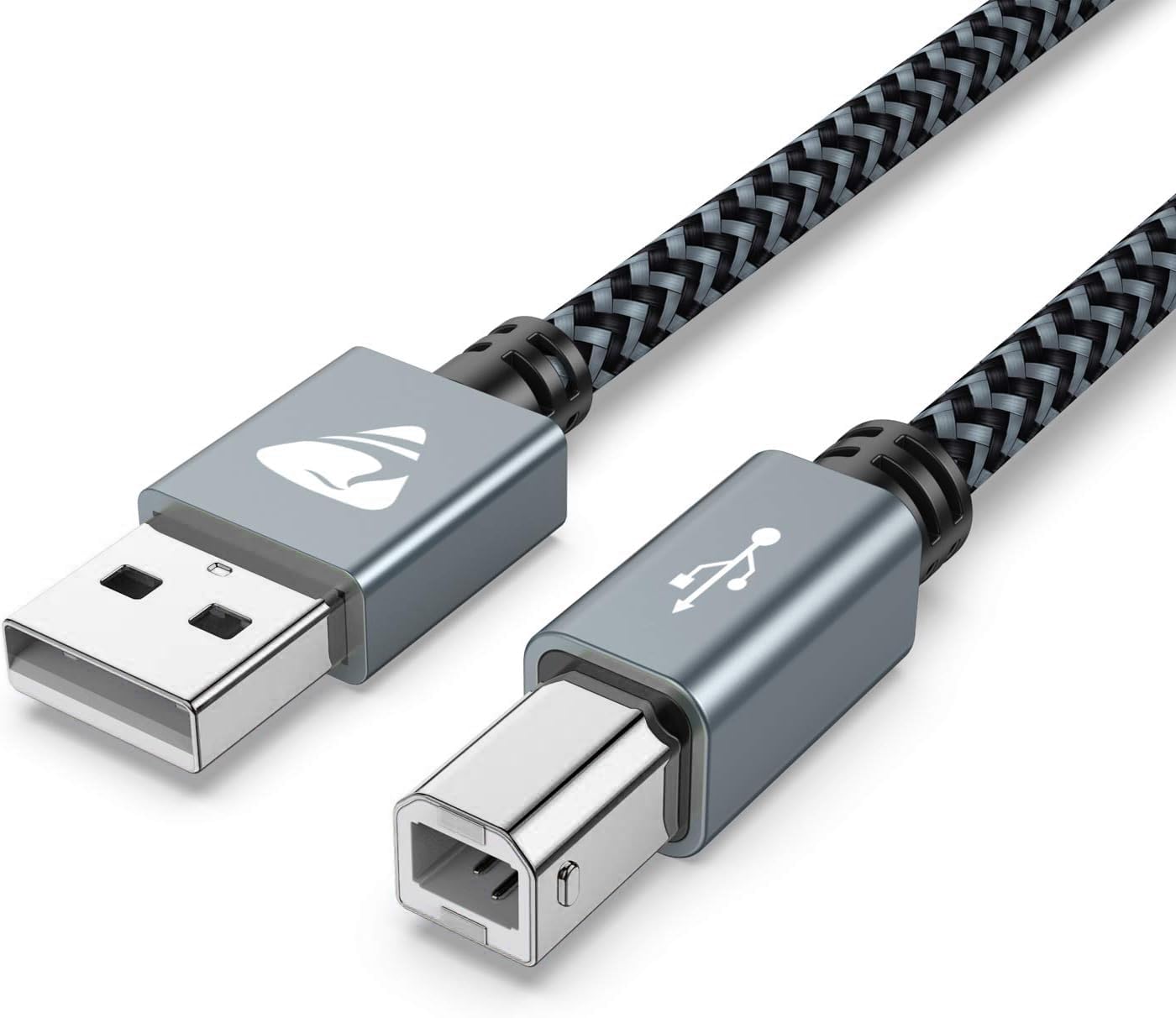 Aioneus Printer Cable, 【3M/10FT】 USB 2.0 Type A Male to B Male, Scanner Cord Nylon Braided USB Printer Cable for HP/Dell/Canon/Lexmark/Xerox/Brother/Samsung etc.