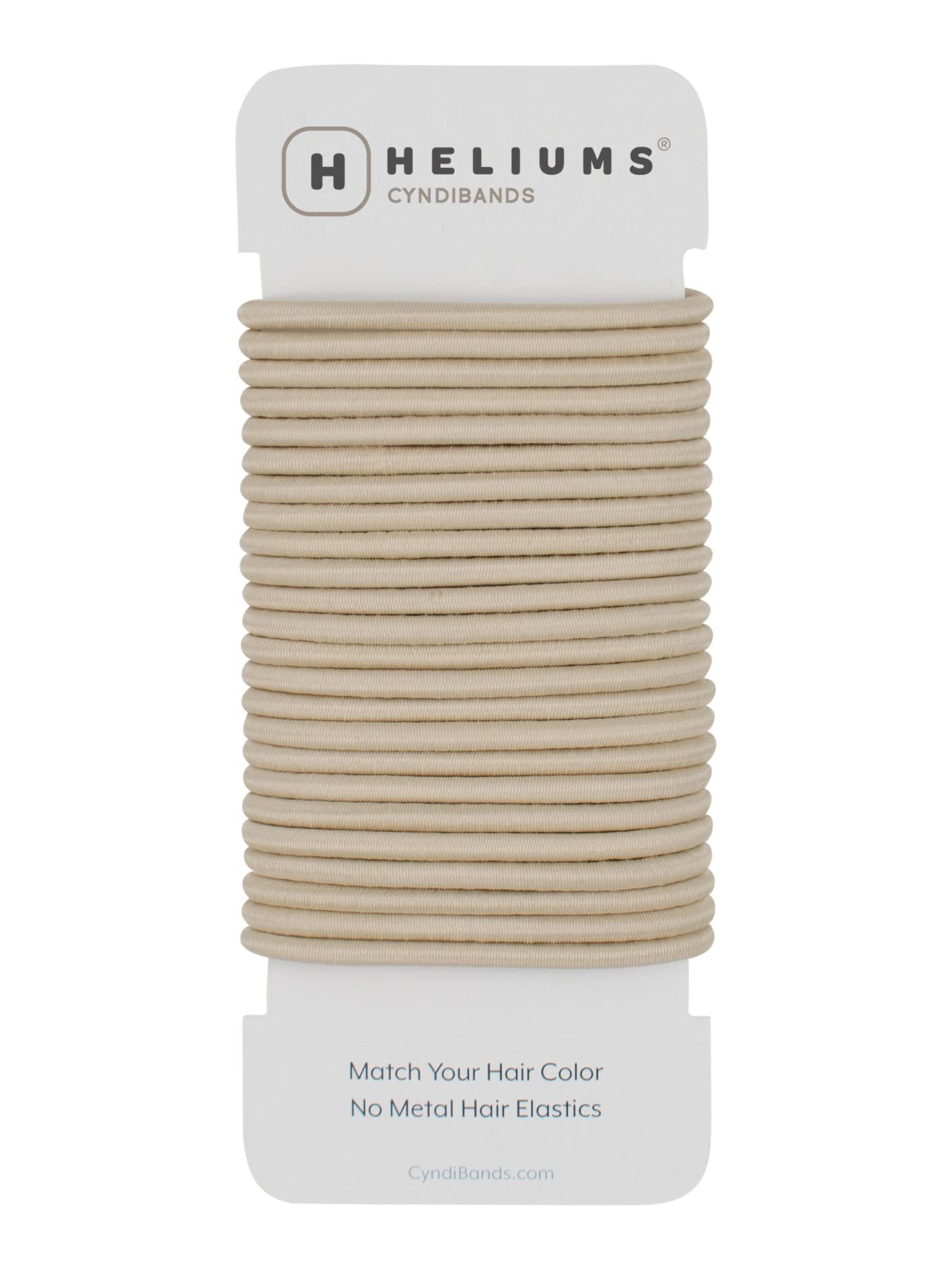 Cyndibands Hair Bands - Light Blonde - 4mm x 4.5cm Elastic Hair Bobbles - Non-Snag Fabric Hair Ties – Match Your Hair Color Ponytail Holders - 24-Pack — image 1