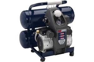 Campbell Hausfeld Quiet Air Compressor, Lightweight, 4.6 Gallon, Half The Noise and Weight, 4X Life, All The Power (DC040500)