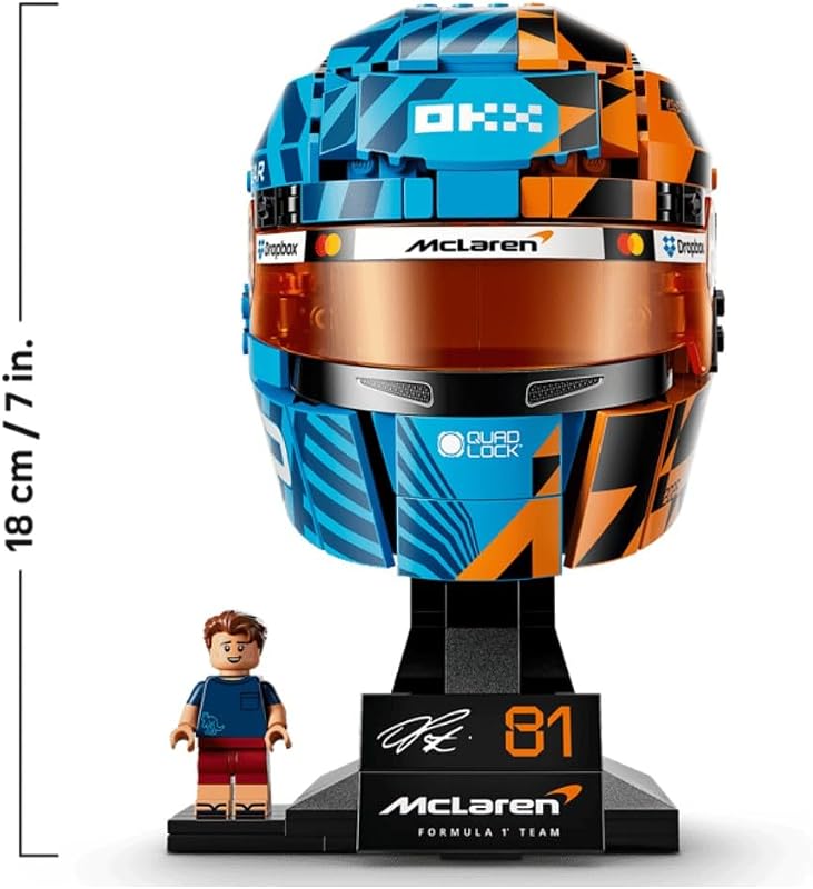 Editions McLaren MasterCard F1 Team Oscar Piastri Helm - Spielzeug 3D Figuren Modellbau - DIY Kinderzimmer Deko - Geschenk für Jungen, Mädchen ab 12 Jahren und Erwachsene Sportfans - 43016
