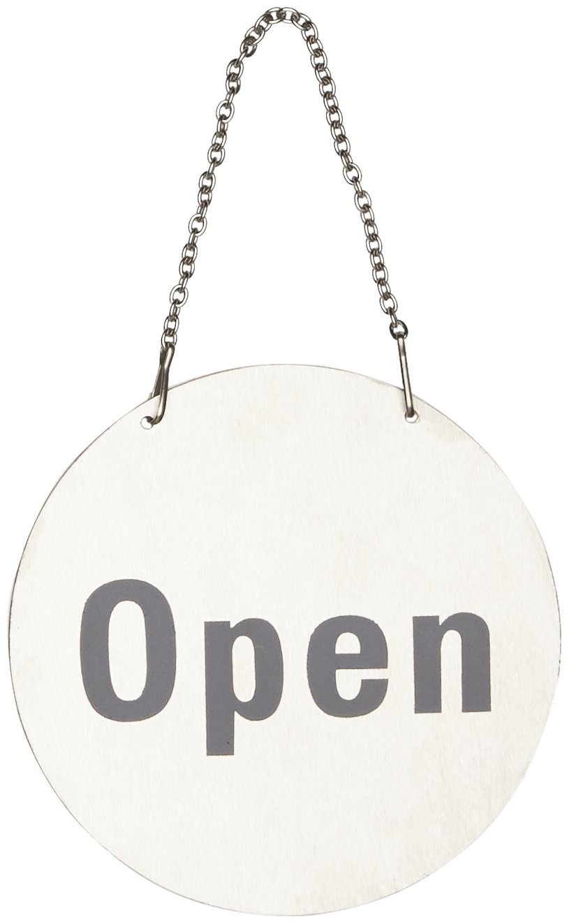 Stalwart U065 Stainless Steel Door Sign - Open and Closed