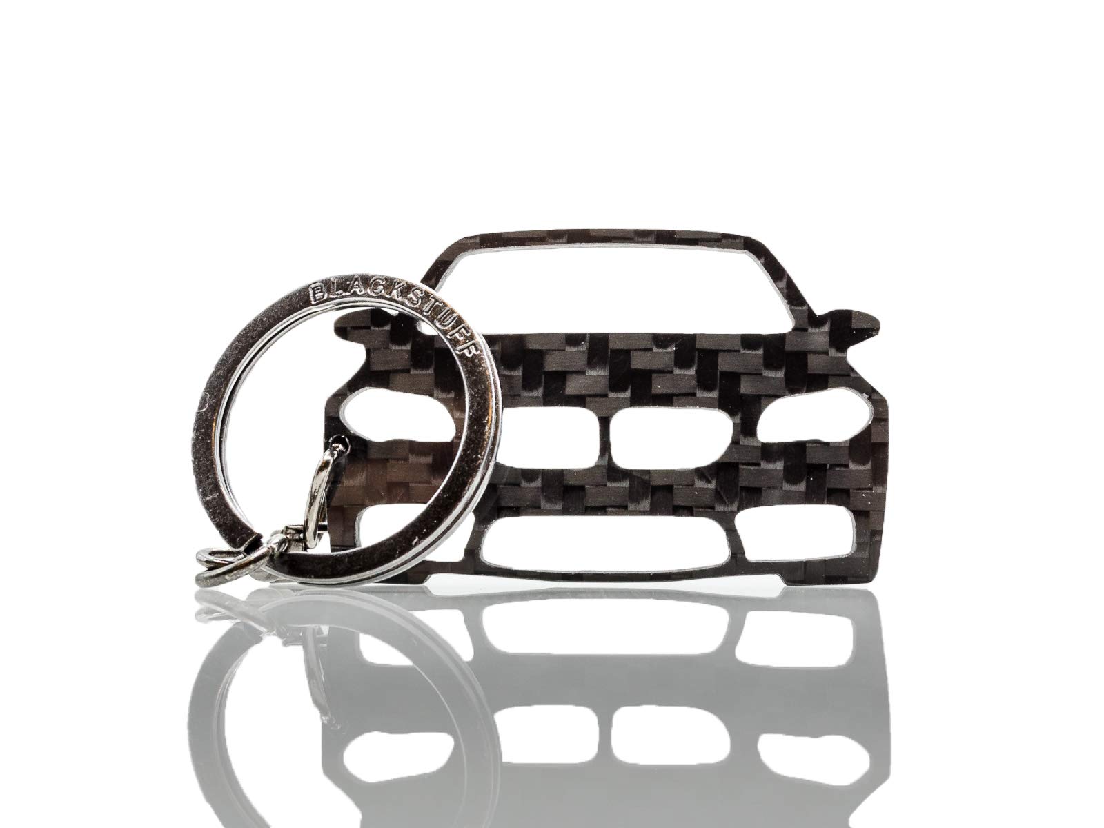 BlackStuff Carbon Fiber Keychain Keyring Ring Holder Compatible with F10 F11 5 Series BS-152