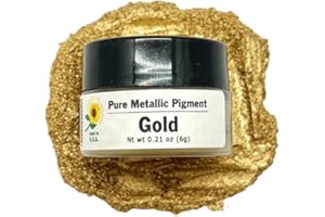 Sunflower Sugar Art 24k Gold Highlighter Dust Food Coloring - Pure Metallic Luxury Gold Baking Stuff for Cake Decoration, Fondant and Gumpaste - 6g High Shine, Non-Toxic Cake Accessories