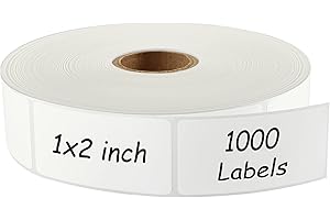 MaxGear 1000 Removable Freezer Labels 1x2 Inch, Waterproof Oil Resistant Stickers for Food Containers Pantry Jars Organization, No Residue Easy Peel Design, 1 Roll