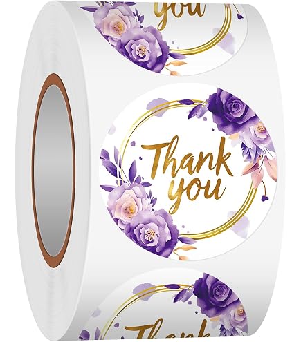 200 Large 'Thank You For Supporting My Small Business' Stickers - 2 Cute Flower Designs, Self-Adhesive For Packaging