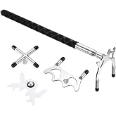 PATIKIL Retractable Billiards Cue Stick Bridge, Pool Cue Accessory with Removable Metal Low/High/Cross Bridge Head for Table Competition