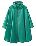 salamra Rain Poncho Jacket Coat Hooded Zipper Style