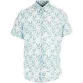 Guess Mens Eco Short Sleeve Rayon Watercolor Shirt