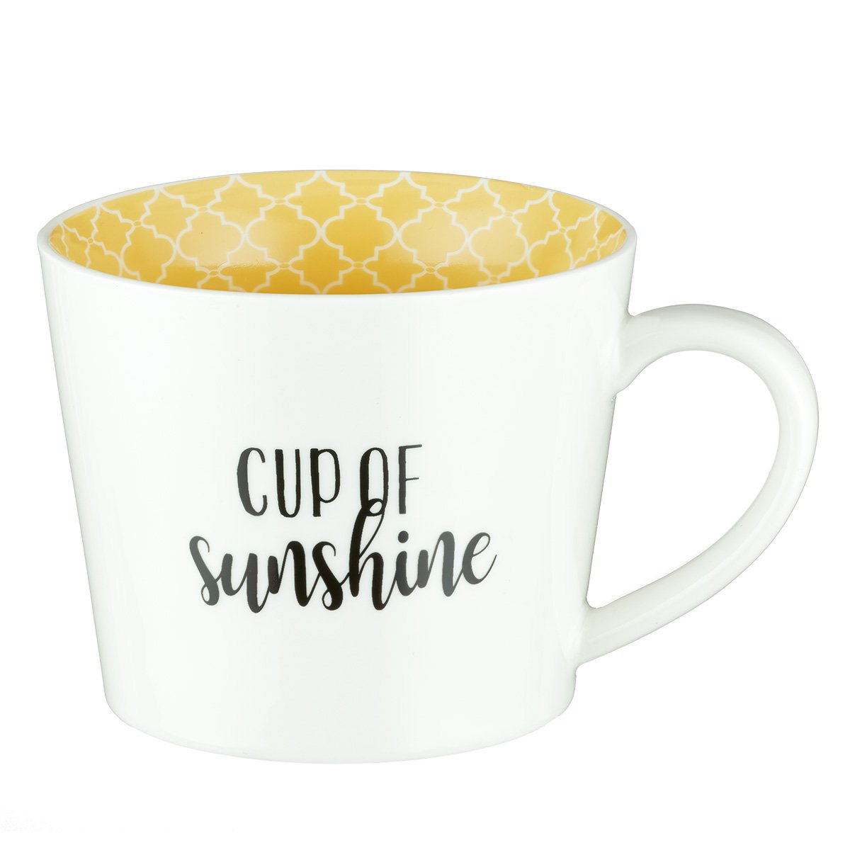 Christian Art Gifts Yellow Ceramic Coffee Mug – 12 oz. Lead and Cadmium-free Inspirational Scripture Coffee and Tea Mug for Men and Women with Bible Verse: Cup Of Sunshine – Lamentations 3:22-23