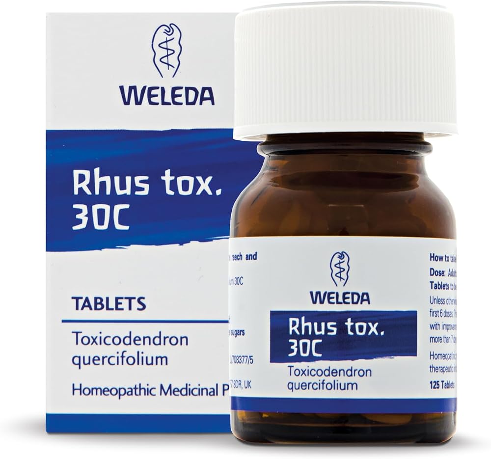 Weleda Rhus Tox 30C Homeopathic Medicinal Tabs 125 Vegetarian