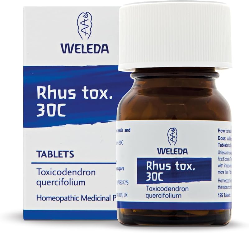 Weleda Rhus Tox 30C Homeopathic Medicinal Tabs 125 Vegetarian