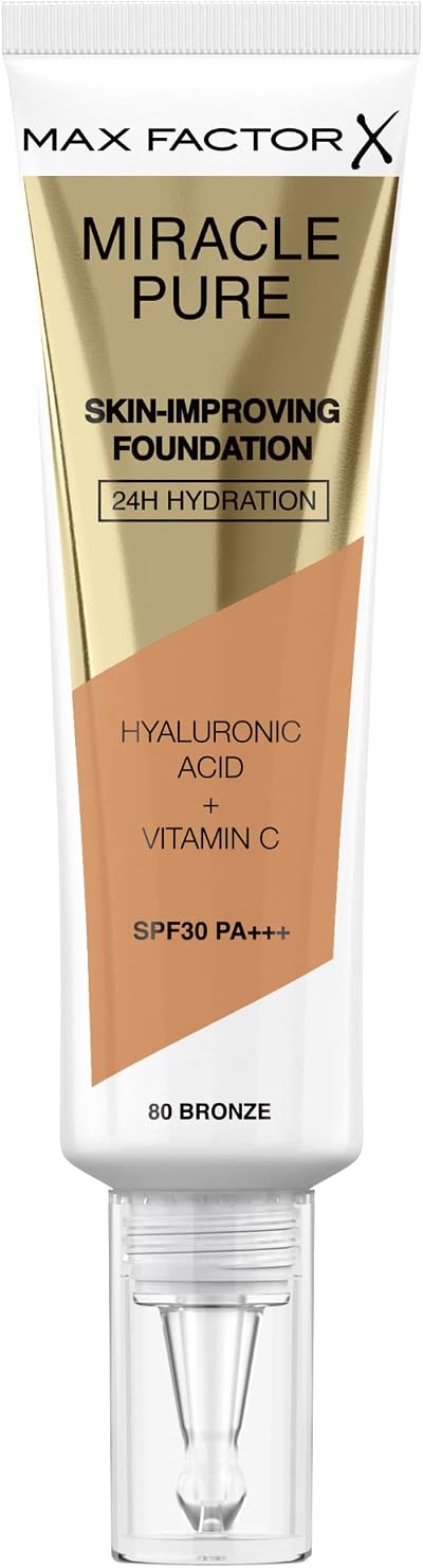 Max Factor Miracle Pure Liquid Foundation Bronze Full Coverage 35ml