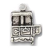 Sterling Silver 3D Kitchen Cooks Large Old Antique