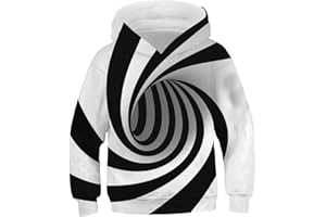 TUONROAD 6-16T Boys Girls Hoodies 3D Printed Cool Lightweight Hooded Pullover Sweatshirt for Kids