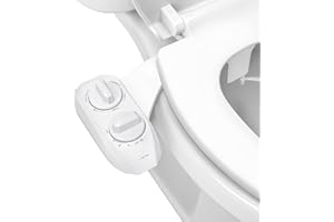 LUXE Bidet NEO 185 Plus - Dual Nozzle, Non-Electric Bidet Attachment for Toilet Seat, Patented Slide-in Install, 360° Self-Cl
