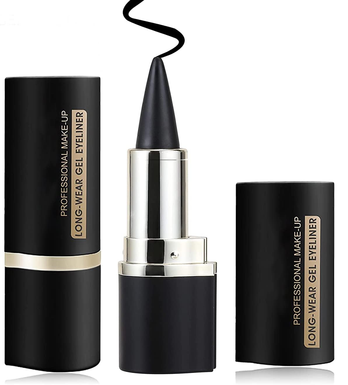 EHIOG Black Eyeliner Pencil – Waterproof, Smudge-Proof Gel Eyeliner Pen for Lasting Makeup, Quick-Dry Formula for Precise Lines, Ideal for All Eye Shapes & Daily or Party Makeup Looks