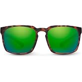 Suncloud Hundo Polarized Sunglasses &ndash; Matte Tortoise | Polarized Green Mirror Lens. 100% UV Protection - Comfortable Fit, Trendy Design.