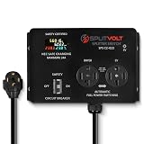 Splitvolt NEMA 14-30, 240V, 24 Amp Splitter Switch - Save Thousands on Home Electric Vehicle Charging EV Install, cETLus Certified, Auto Power Switching Between Dryer and EV or Two EVs, Plug and Play