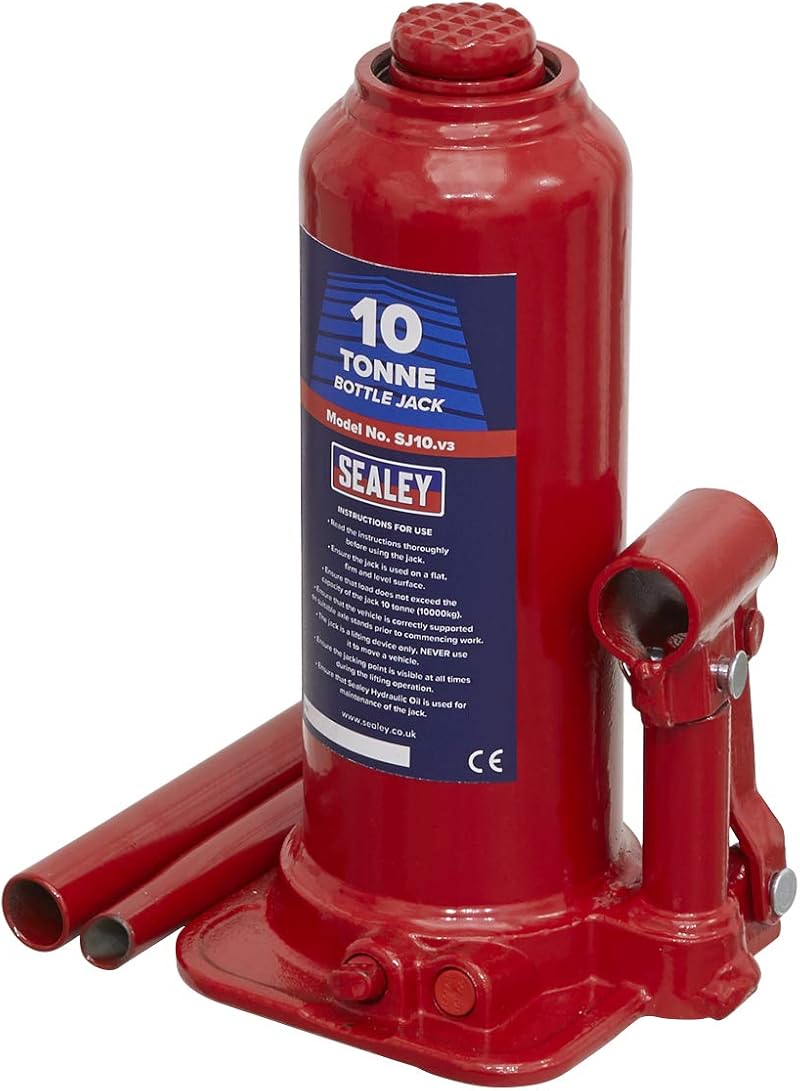Sealey SJ10 Bottle Jack 10 Tonne Hydraulic Lifting Tool Heavy Duty