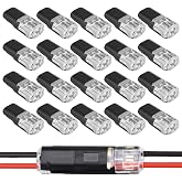 Double Wire Plug in Connector with Locking Buckle, Flame Retardant Locking Wire Quick Connectors, Suitable for Emergency Repairs, Home and Automotive Wiring, Easy to Use (20PCS for 18-22 AWG)