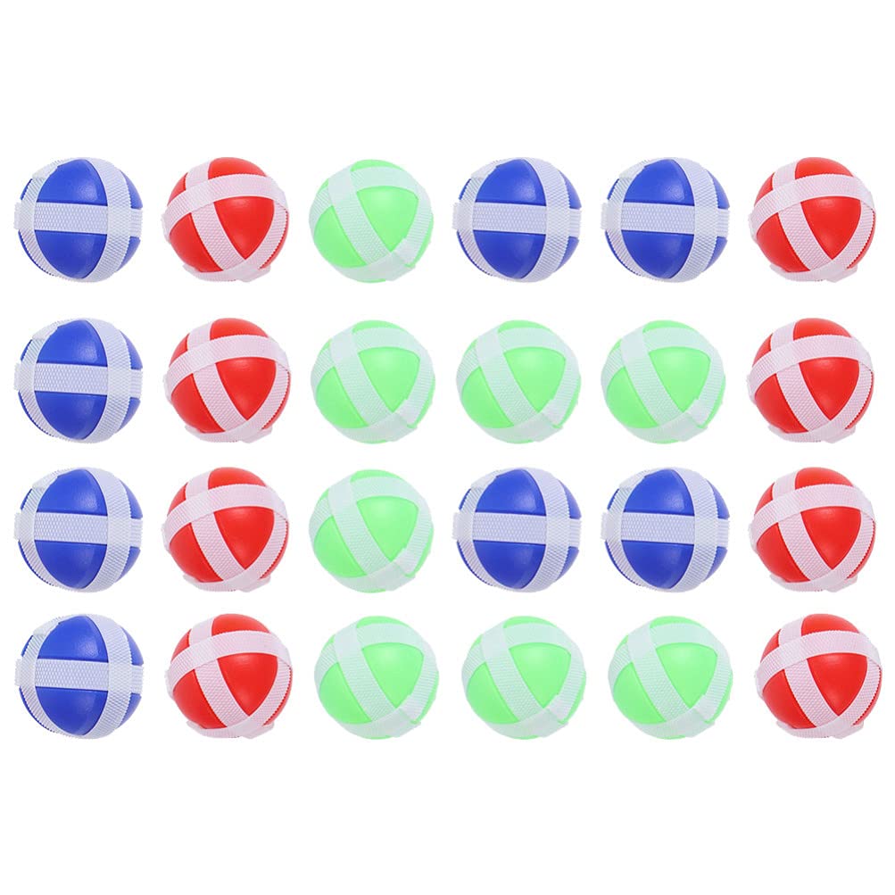 TOYANDONA 50pcs Kids Sticky Ball for Fabric Board, Hook and Loop Balls, Balls Light Sticky on Dartboard Accessories (Random Color)