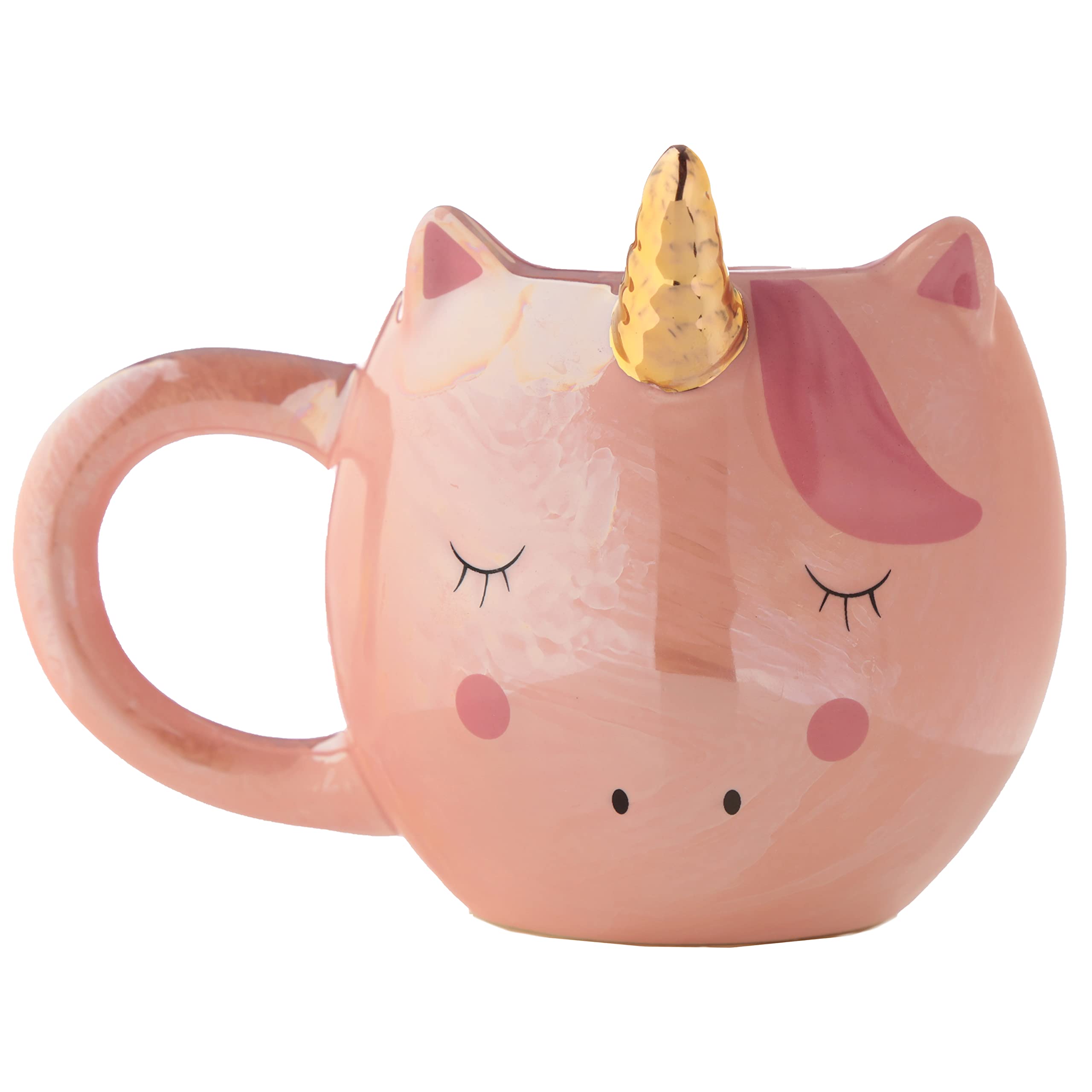 Puckator Enchanted Rainbows Unicorn Ceramic Shaped Tea Coffee Mug - Funny Home Accessories Cute Gifts for Girlfriend Large Mugs for Men Women Hot Drinks Cups Presents Secret Santa Gift Cup Set