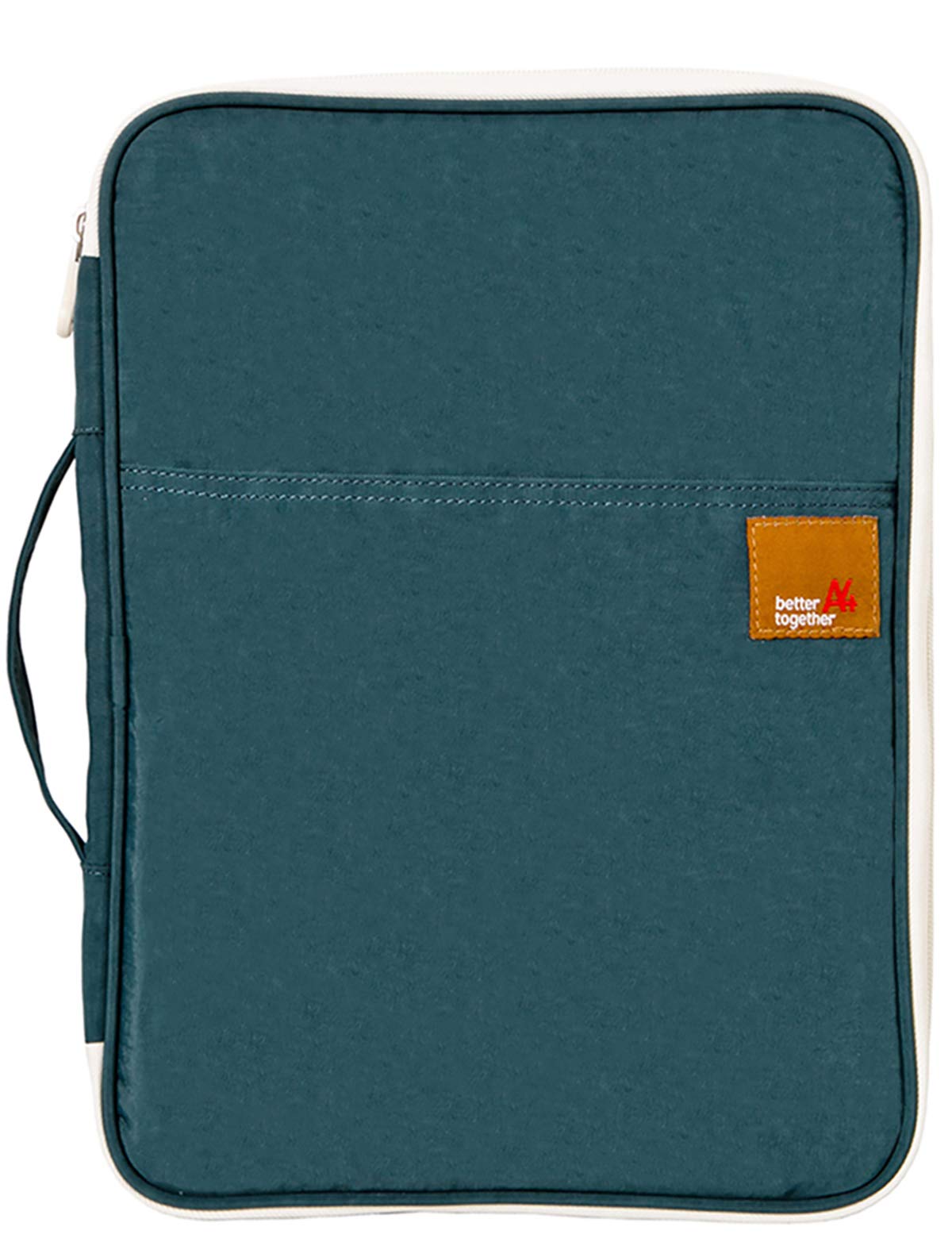 El-fmly Travel Document Organizer A4 Document Holder Zipper Portfolio Organizer Portable Folder Pouch for Office Business, Dark Green