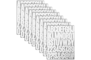 2 Inch Vinyl Letter Sticker - 450 Pieces Self Adhesive Alphabet, Number and Symbol Stickers for Outdoors, Mailbox, Bulletin B
