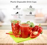 1ABOVE 180ml Clear Plastic Disposable Cups 100 Pack for Parties view 6