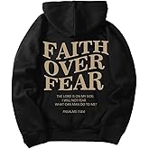 RoseSeek Men's Letter Graphic Hoodies Long Sleeve Hooded Pullovers Sweatshirts Streetwear Black Large