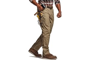 CQR Men's Quick Dry Work Pants, Water Resistant Outdoor Tactical Pants, Lightweight Stretch Cargo Hiking Pants