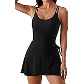 One Piece Swimdress for Women - Tummy Control Swimsuit with Skirt 2025 Wrap Tie Side Bathing Suit Dress