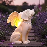 iHeartDogs Dog Memorial Gifts - Dog Angel Statue Garden Solar Light - Pet Memorial Figurine