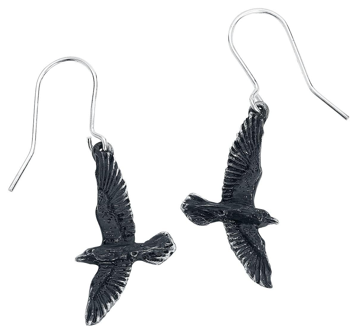Alchemy Black Raven Earrings England Wings Sultry Immortal Gothic