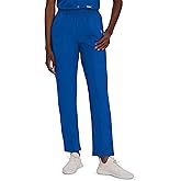 Landau Essentials Relaxed Fit 2-Pocket Elastic Scrub Pants for Women 8320 Galaxy Blue TXS
