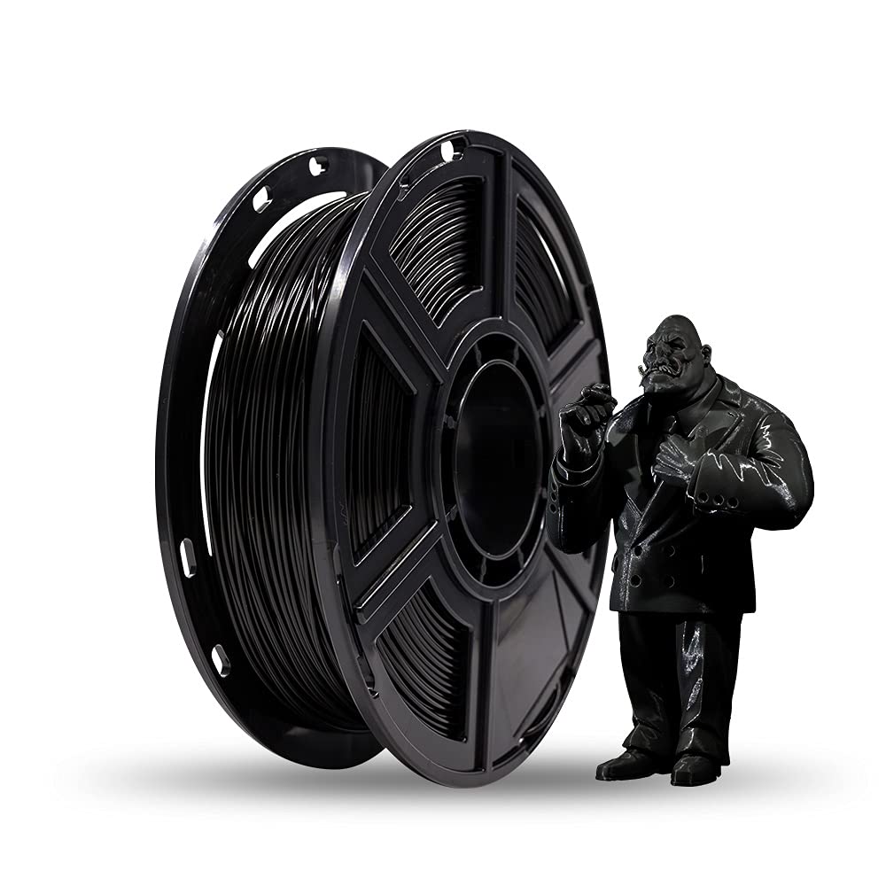 Flashforge PLA 3D Printing Filament 1.75mm 0.5KG/Roll,Dimensional Accuracy +/- 0.02mm, Fit Most FDM Printer (Black)