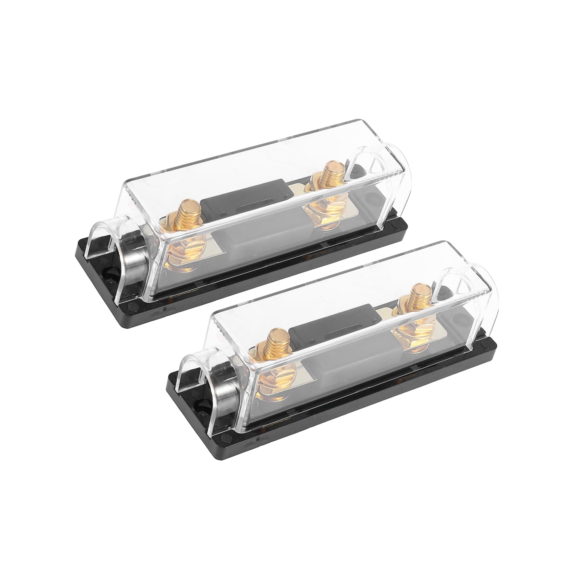 INFINAUTO 2pcs Black Car Audio 100 Amp ANL Fuse with In-Line Holder Fusible Stylish Design