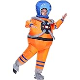 EraSpooky Men Inflatable Astronaut Costume Funny Blow Up Suit for Adults
