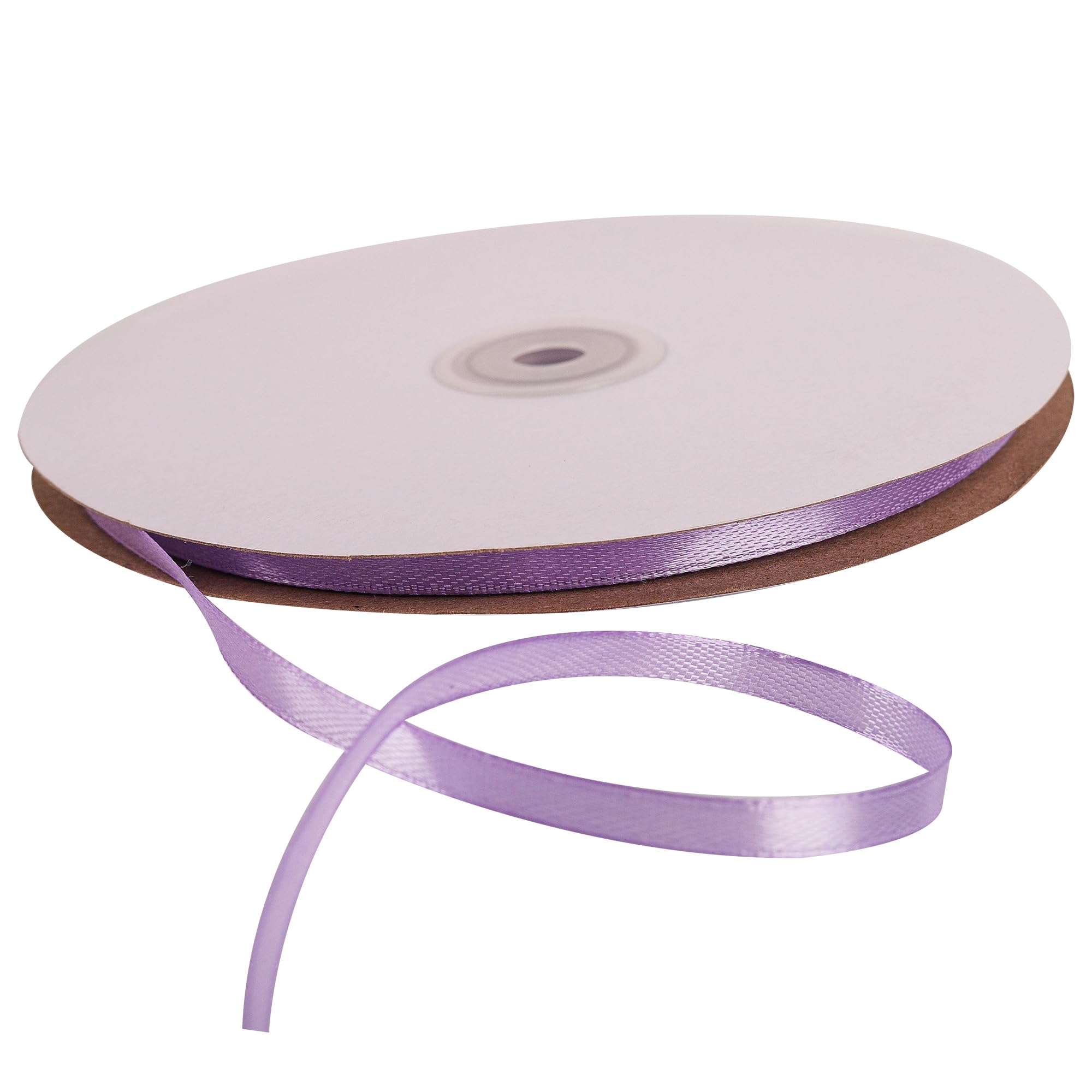 6mm Purple Ribbon for Gift Wrapping 91M, Purple Satin Ribbon Fabric 6mm Wrapping String for Crafting Hair Bow Christmas Cake Wedding Party Balloon Car Ribbon Decoration