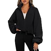 AUTOMET Womens Fleece Jackets Zip Up Oversized Sweatshirts Winter Clothes Long Sleeve Crop Sherpa Fall Outfits Fashion